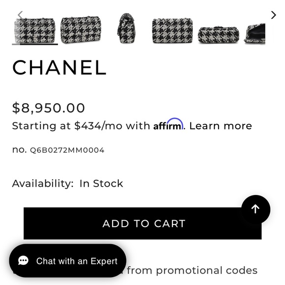 CHANEL BLACK & SILVER SEQUIN HOUNDSTOOTH HALF FLAP MEDIUM - Picture 10 of 10